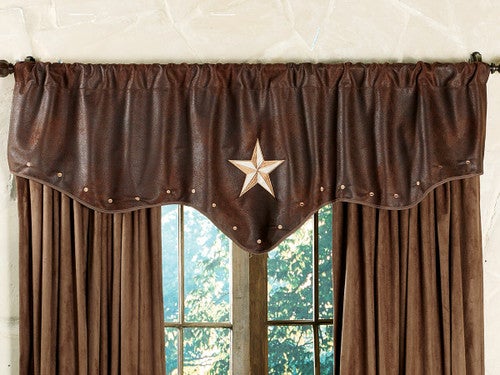 Starlight Trails Chocolate Star Valance