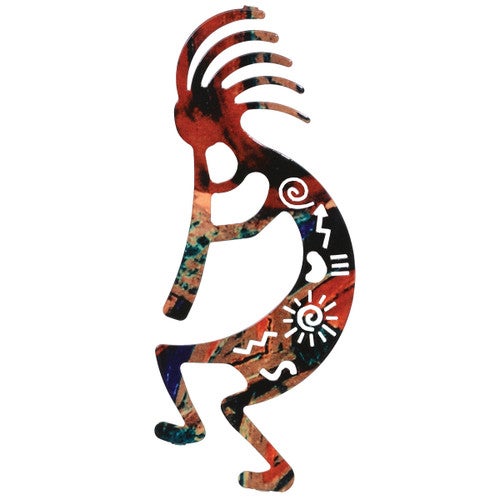 Story Kokopelli Metal Wall Art - 8 Inch