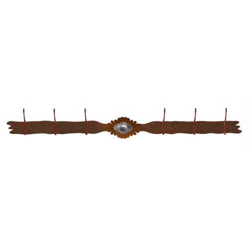 Sun Burst Concho 6 Hook Coat Rack