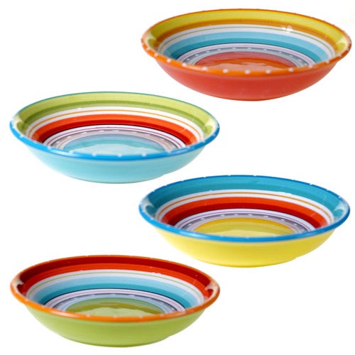 Sunrise Stripes Soup / Pasta Bowls - Set of 4 - OUT OF STOCK UNTIL 04/09/2025
