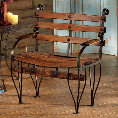Tequila Barrel Bench