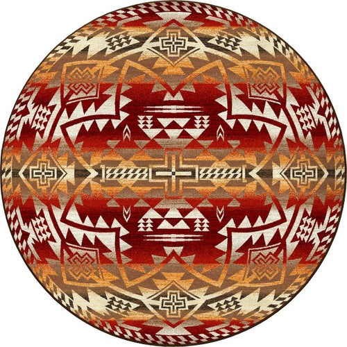 Teton Spirit Bonfire Rug - 8 Ft. Round