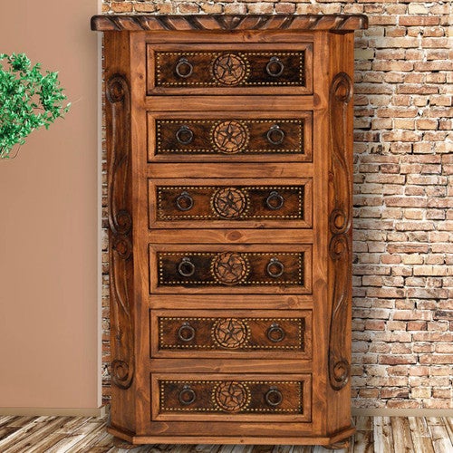 Texas Star Cowhide 6-Drawer Chest