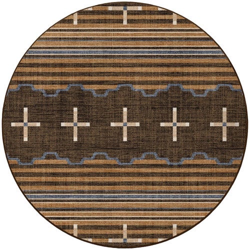 Three Chiefs Gray Rug - 8 Ft. Round