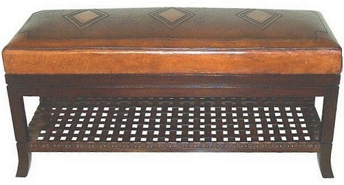 Tooled Leather Super Bench