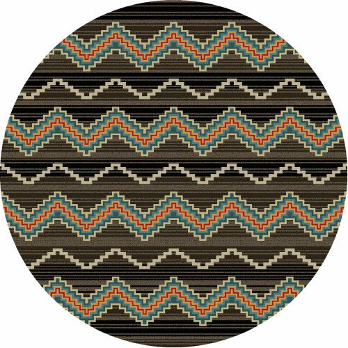 Trapper Southwestern Rug - 8 Ft. Round