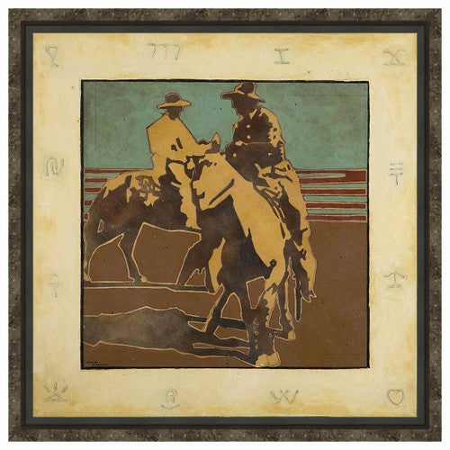 Trotting Around Framed Canvas