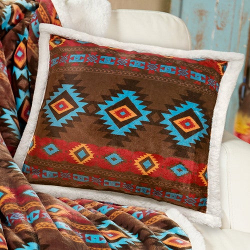 Turquoise Diamond Plush Pillow