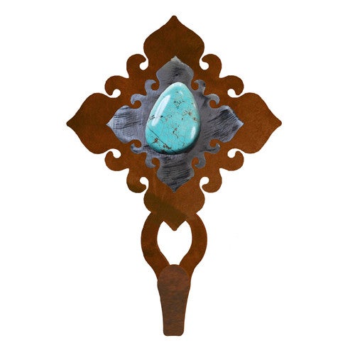 Turquoise Silver Single Hook