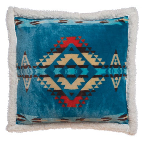 Turquoise Ways Plush Pillow