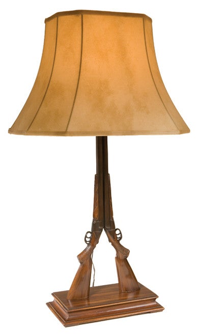 Twin Double Barrel Shotgun Lamp