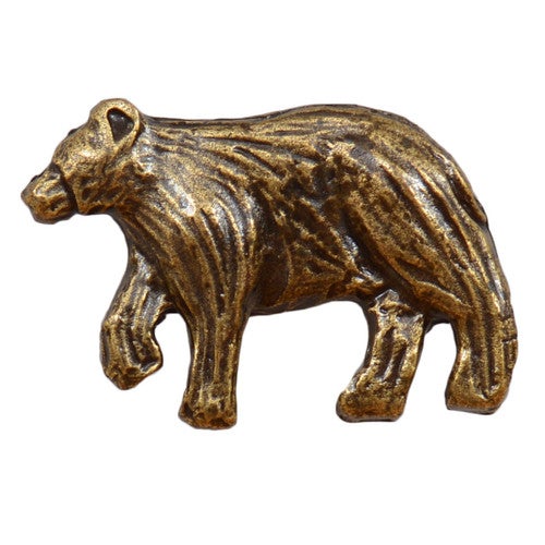Walking Bear Cabinet Knobs - Set of 2 - Nose Facing Left