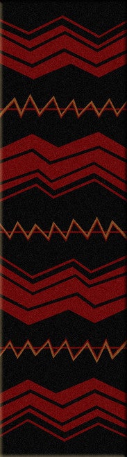 War Path Black Rug - 2 x 8