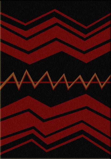 War Path Black Rug - 3 x 4