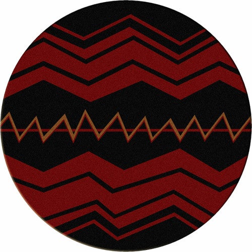 War Path Black Rug - 8 Ft. Round