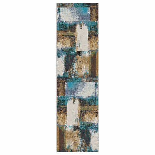 Watercolor Rust Rug - 2 x 8