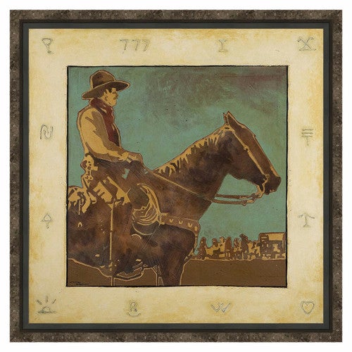 Western Cowboy Pride Framed Canvas