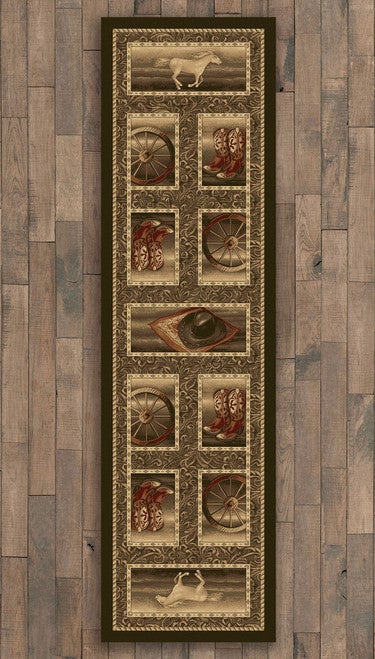 Western Home Rug - 2 x 8