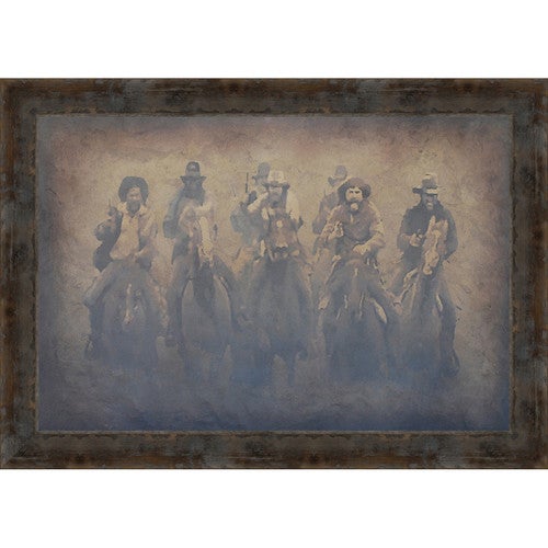 Western Mob Framed Canvas