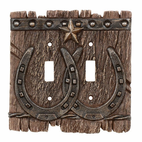 Western Ranch Double Switch Plate