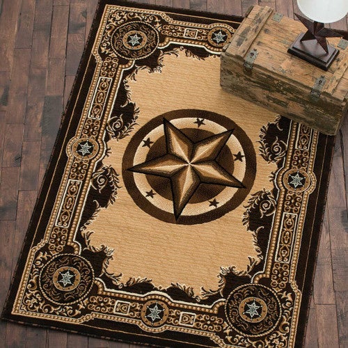 Western Star Chocolate Rug - 8 x 10