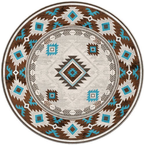 Whiskey River Glacier Rug - 8 Ft. Round