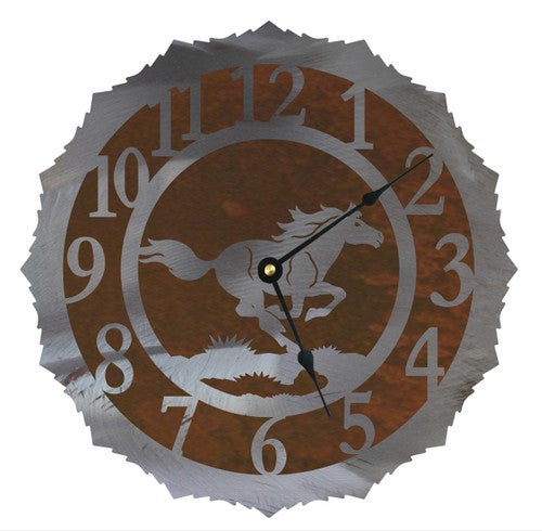 Wild Horses Clock - 12 Inch