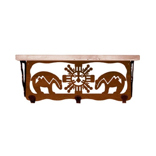 Fetish Bear 20 Inch Pine Hook Shelf