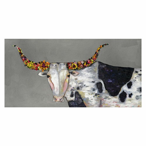 Wildflower Longhorn Canvas Art