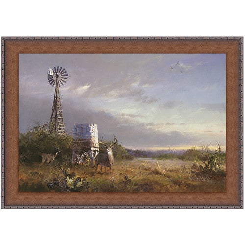 Windmill Deer Canvas Art