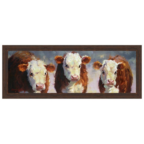 Winter Calves Framed Print