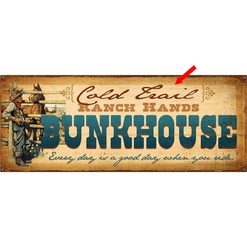 Back at the Bunkhouse Personalized Sign