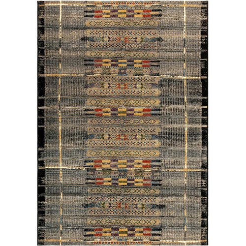 Tribal Stripes Black Indoor/Outdoor Rug Collection
