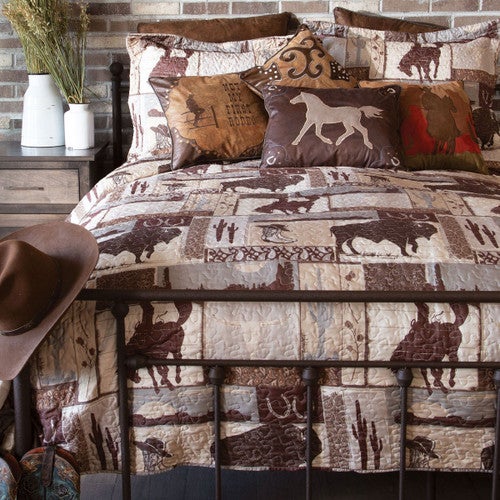 Western Ranch Quilt Bed Set - Queen - OVERSTOCK