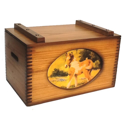 Butterfly and Colt Wood Storage Box