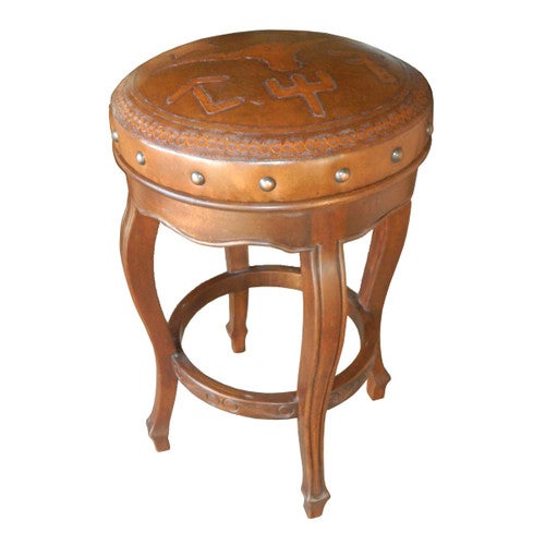 Spanish Heritage Round Counter Stool - Antique Brown - Set of 2