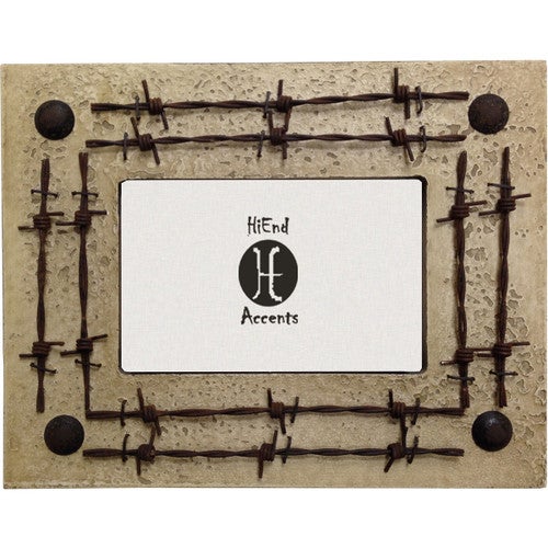 Ranch Hand Barbed Wire 4 x 6 Photo Frame - Cream