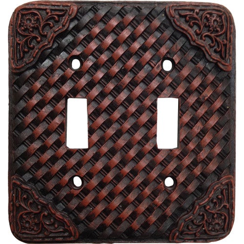 Western Weave Double Switch Cover