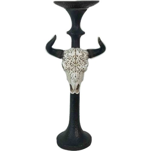 Western Skull Candleholder
