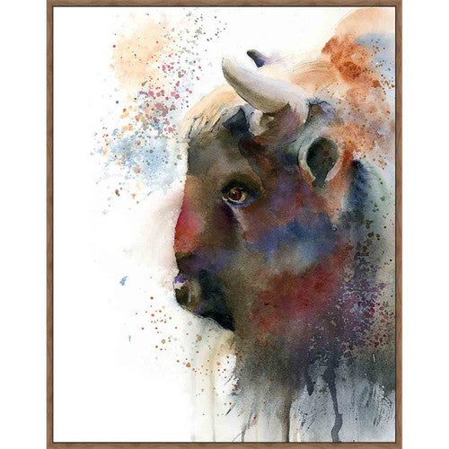 Color Art Bison Wall Art