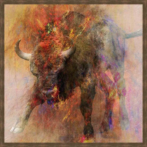 Color Splash Bison Wall Art