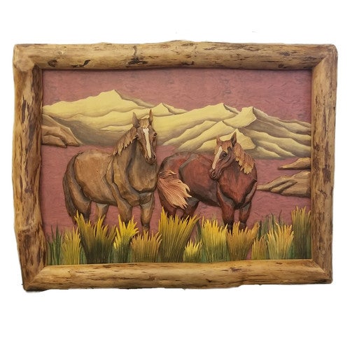 Mountain Summer Horses Wall Art