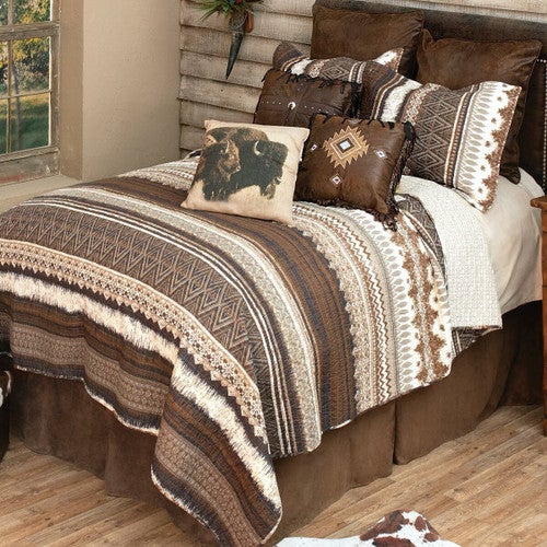 Southwest Mocha Quilt Bed Set - Twin