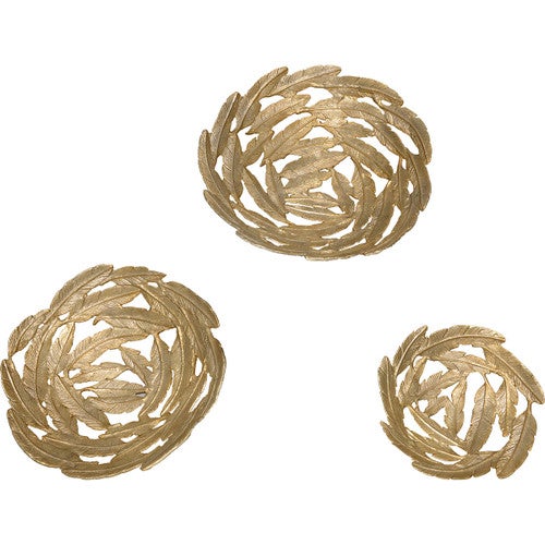 Swirling Feathers Trays - Set of 3