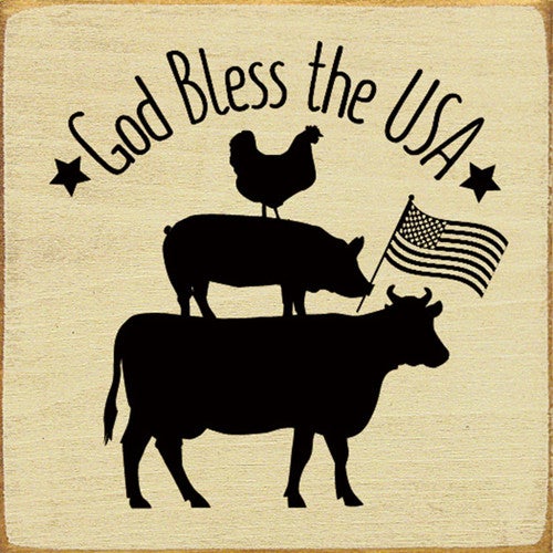 Barnyard Blessing Wood Sign