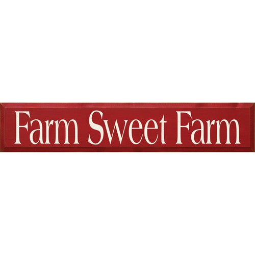 Red Sweet Farm Wood Sign