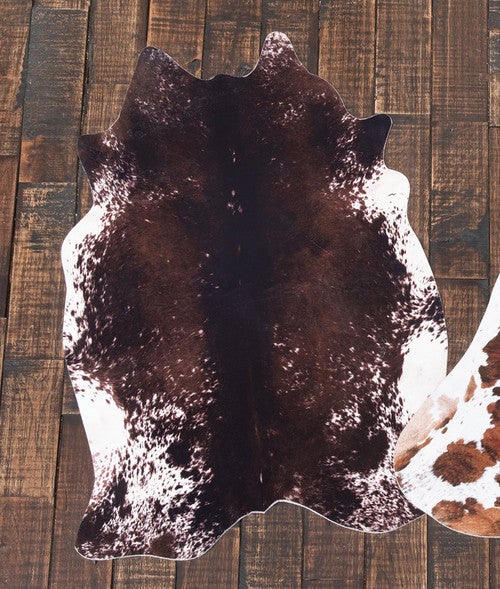 Small Faux Cowhide Tri-color Rug