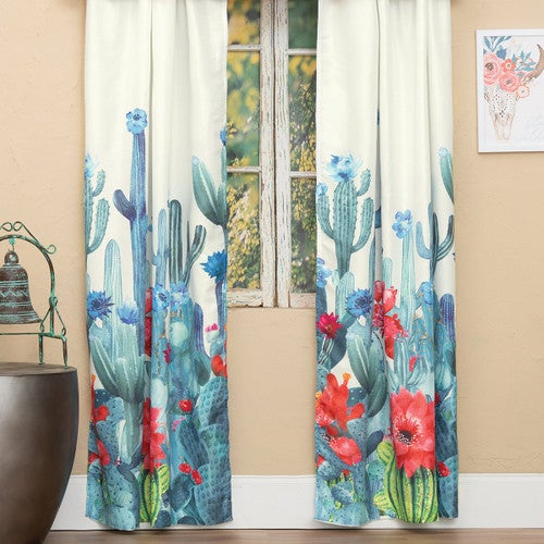 Blooming Desert Cactus Drapes - CLEARANCE