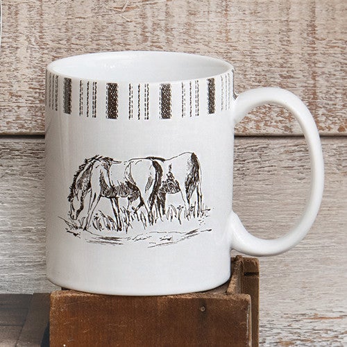 Cowboy Lifestyle Horse Mugs - Set of 4