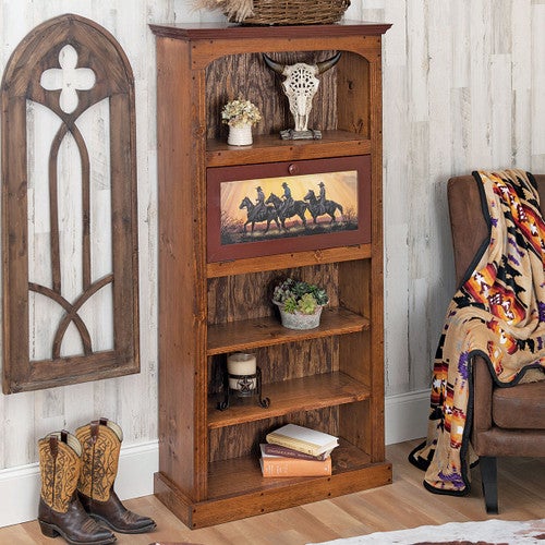 Cowboy Dawn Wood Bookcase